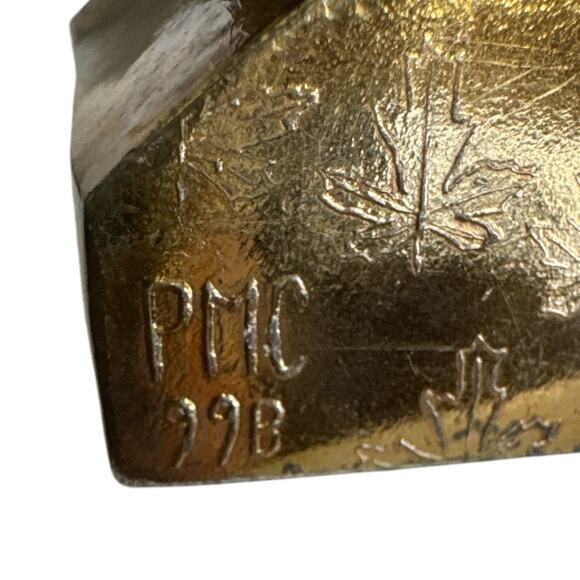 1970s PM Craftsman Brass Plated Maple Leaf Bookends - Picture 7 of 10